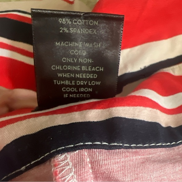 Ann Taylor striped shorts - 16 red pink navy - Picture 5 of 6